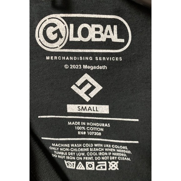 Megadeth Vic Guitar Smash T-Shirt Small Black Short Sleeve 100% Cotton Unisex - Picture 3 of 6